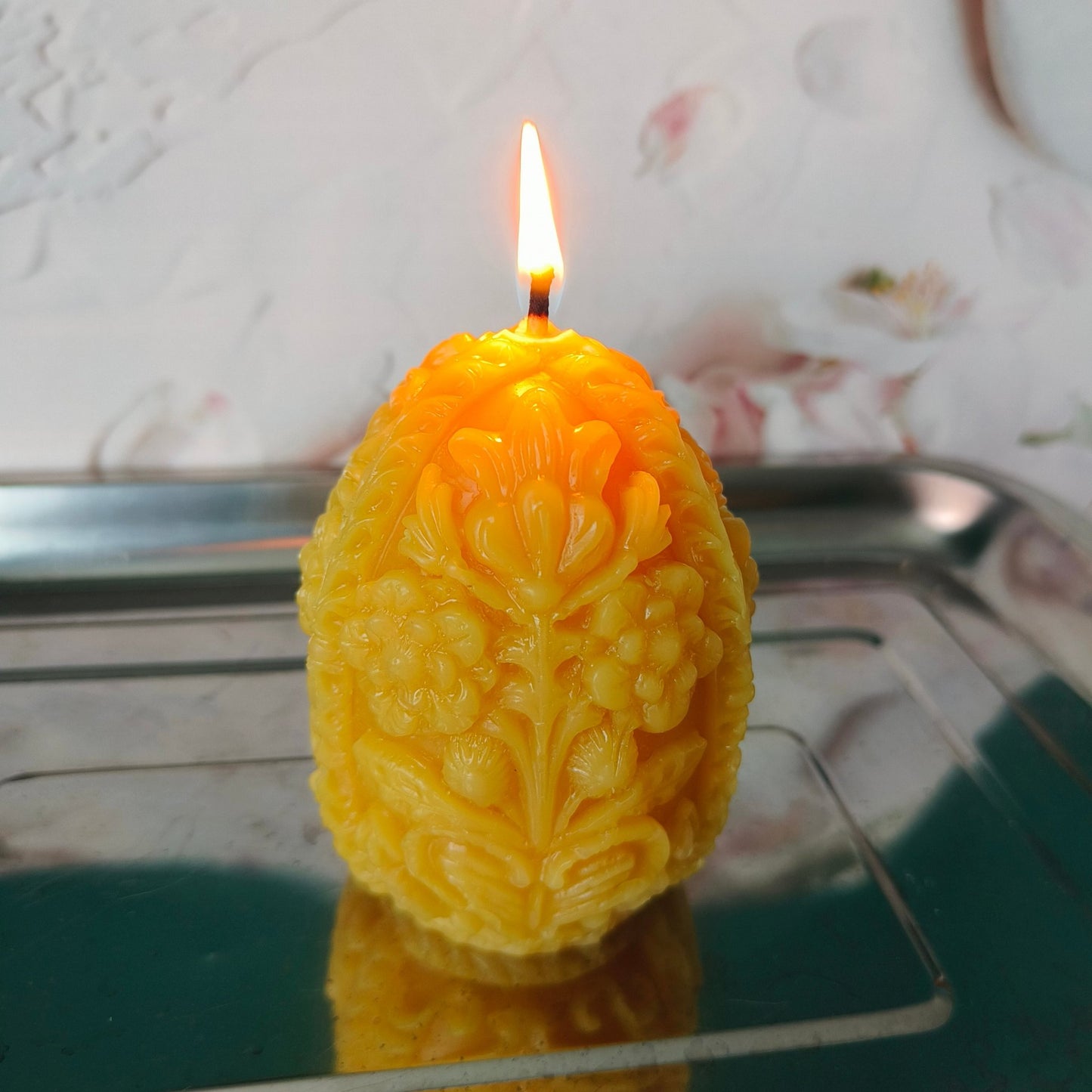 Pure beeswax Faberge egg
