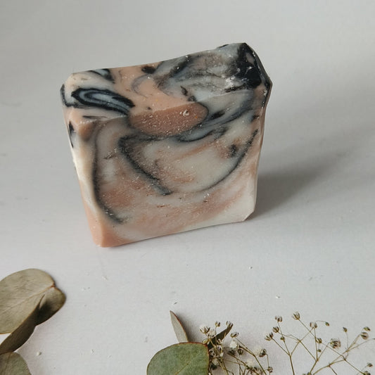 Orange, Patchouli & Lavender essential oil blend Spa Soap with natural clay & activated charcoal.