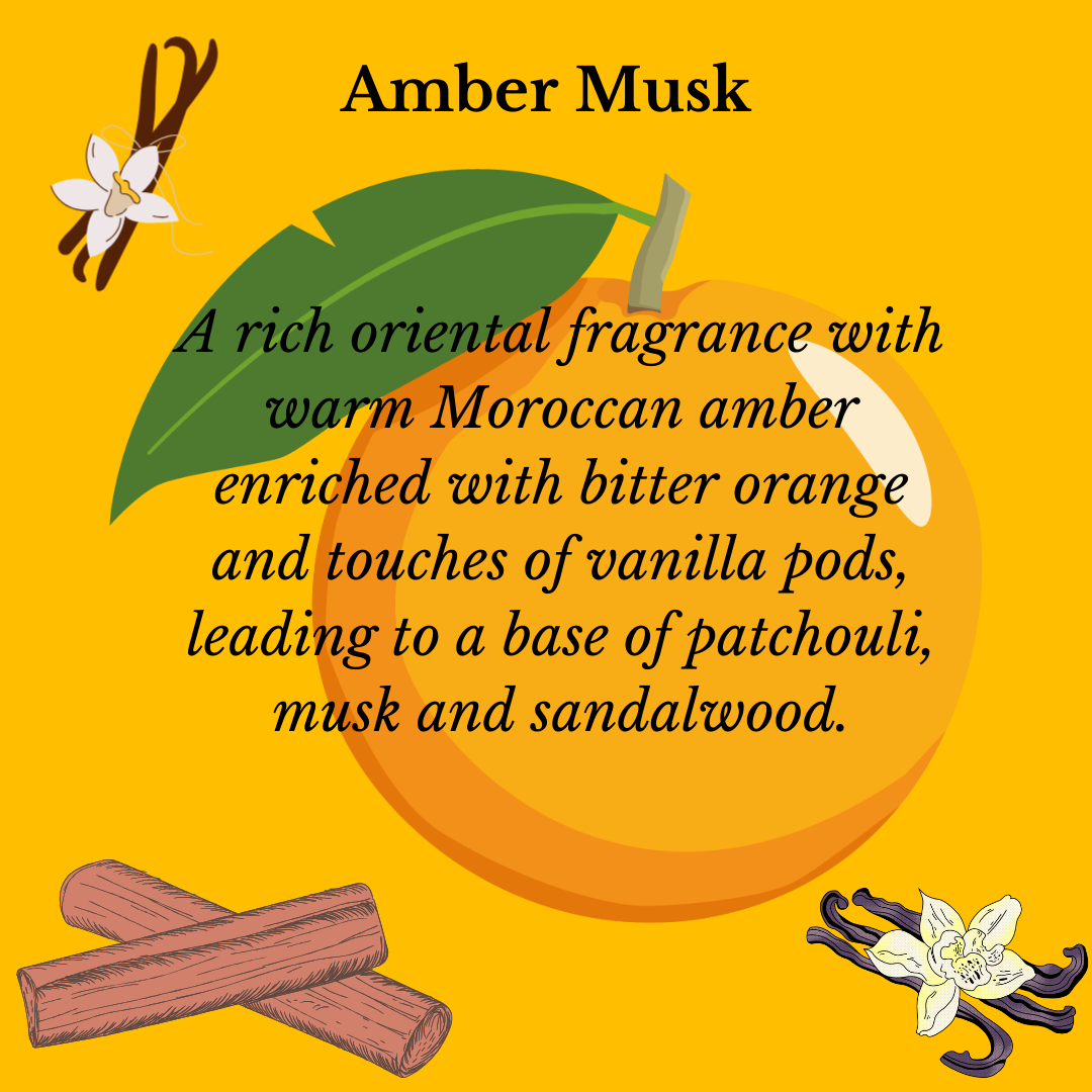 Amber Musk scented soy wax melts