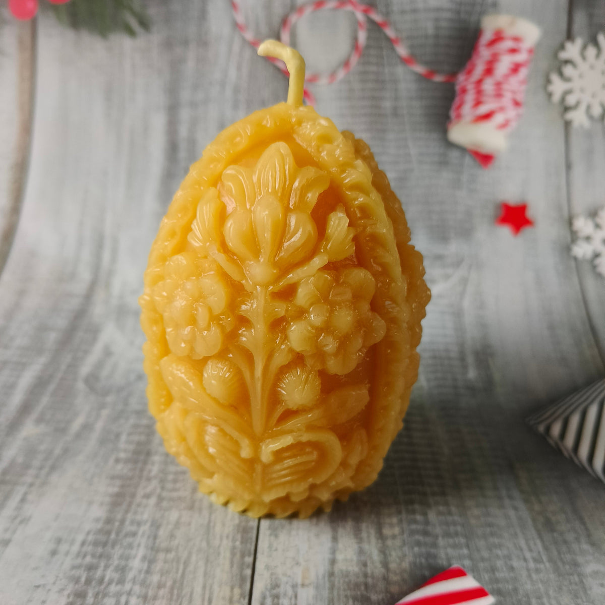 Pure beeswax Faberge egg