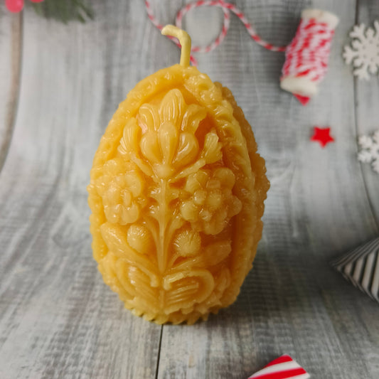 Pure beeswax Faberge egg